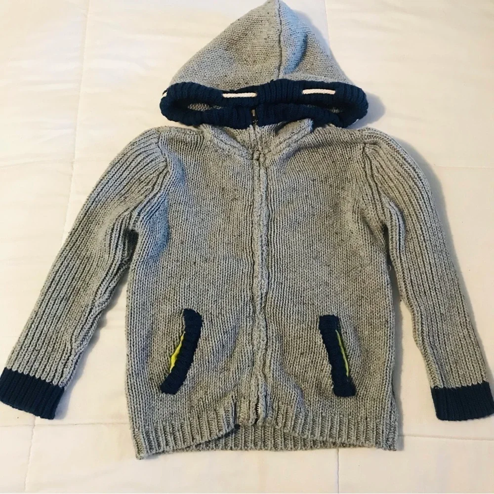 Bundle Boys Long Sleeve Collared Button Front Shirts and Knit Cardigan size XS 4
